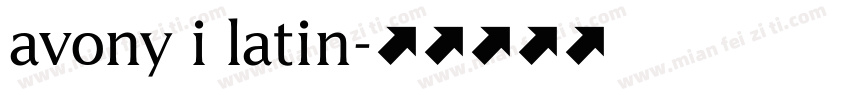 avony i latin字体转换